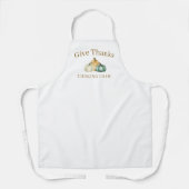 Thanksgiving Pumpkins Give Thanks Cooking Crew Schort (Voorkant)