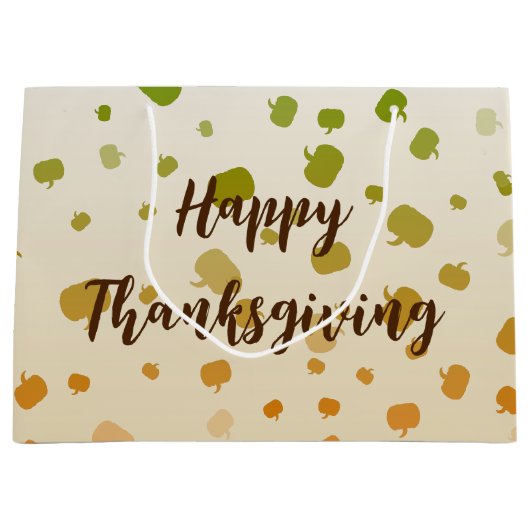 Thanksgiving Pumpkins Groot Cadeauzakje (Voorkant)