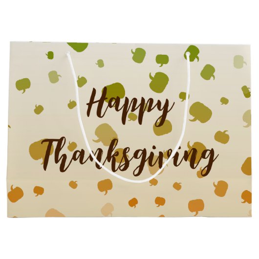 Thanksgiving Pumpkins Groot Cadeauzakje (Achterkant)