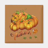 Thanksgiving Pumpkins Magneet (Voorkant)