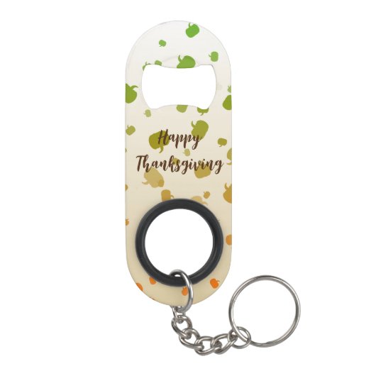 Thanksgiving Pumpkins Mini Flessenopener (Achterkant)