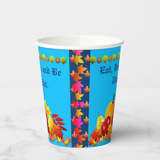 Thanksgiving Pumpkins Papieren Bekers (Links)