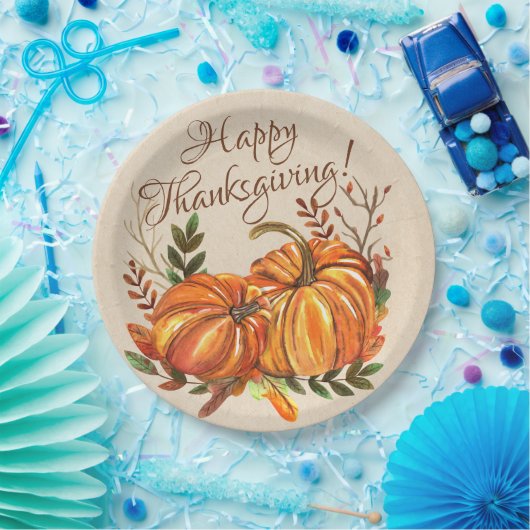Thanksgiving Pumpkins Papieren Bordje (Feest)