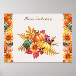 Thanksgiving Pumpkins Poster
