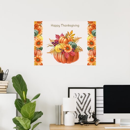 Thanksgiving Pumpkins Poster (Thuiskantoor)