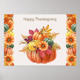 Thanksgiving Pumpkins Poster
