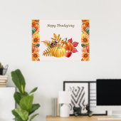 Thanksgiving Pumpkins Poster (Thuiskantoor)