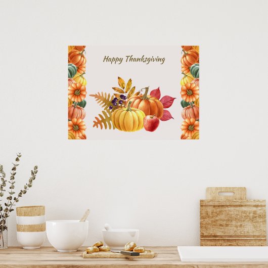 Thanksgiving Pumpkins Poster (Keuken)