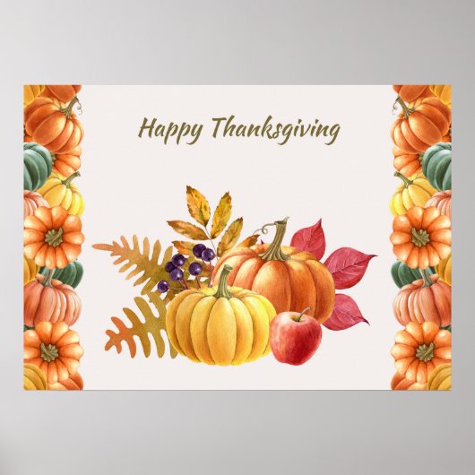 Thanksgiving Pumpkins Poster (Voorkant)