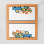 Thanksgiving Pumpkins | Schrijf de naam van uw gas Plaatskaartje (Buitenkant ongevouwen)