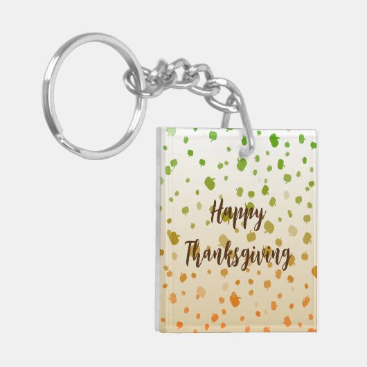 Thanksgiving Pumpkins Sleutelhanger (Voorkant Links)