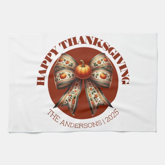 Thanksgiving pumpkins white &brown create your own theedoek (Horizontaal)