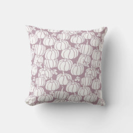 Thanksgiving pumpkins with leaves in pastel color  kussen