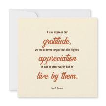 Thanksgiving Quote door John F. Kennedy Dinner