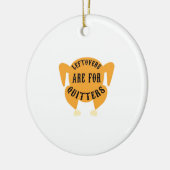 Thanksgiving Quote Essentieel - restjes zijn voor  Keramisch Ornament (Links)