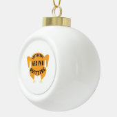 Thanksgiving Quote Essentieel - restjes zijn voor  Keramische Bal Ornament (Rechts)