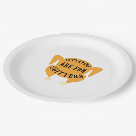 Thanksgiving Quote Essentieel - restjes zijn voor  Papieren Bordje (Gekanteld)