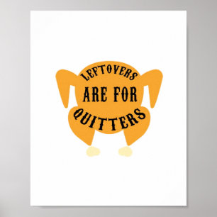 Thanksgiving Quote Essentieel - restjes zijn voor Poster