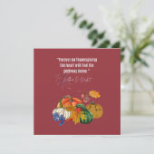 Thanksgiving Quote - Gratis, vreugde en geluk Kaart (Staand voorkant)