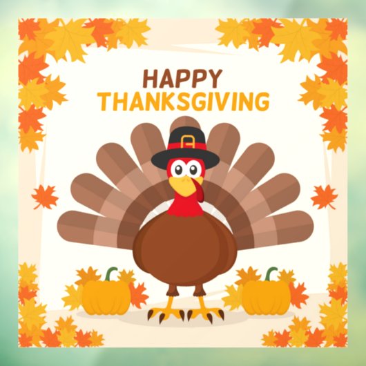 Thanksgiving Raamsticker (Vel 3)