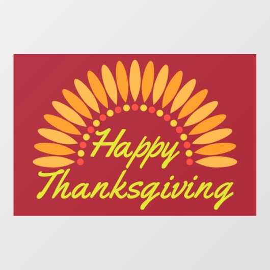 Thanksgiving Raamsticker (Vel)