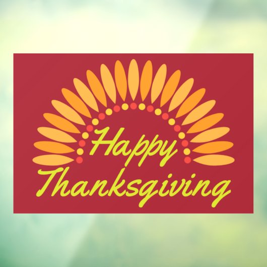 Thanksgiving Raamsticker (Vel 3)