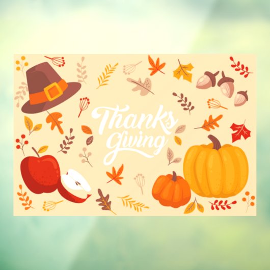 Thanksgiving Raamsticker (Vel 3)