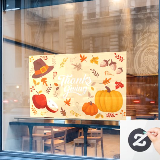 Thanksgiving Raamsticker (Cafe Raam)