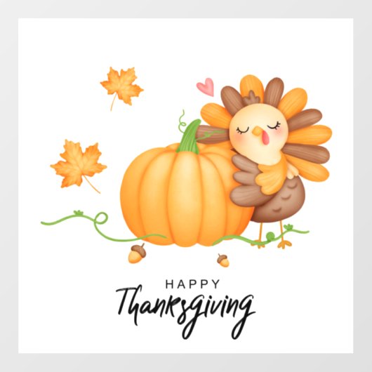 Thanksgiving Raamsticker (Vel)