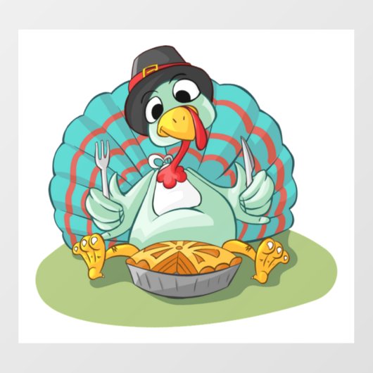 Thanksgiving Raamsticker (Vel)