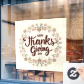 Thanksgiving Raamsticker (Cafe Raam)