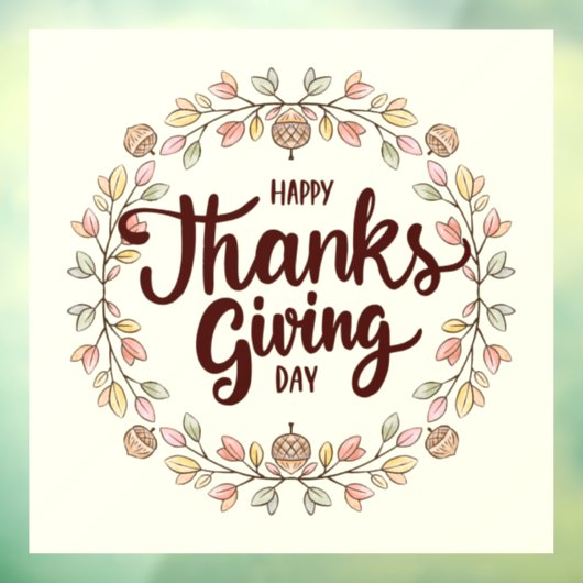Thanksgiving Raamsticker (Vel 3)