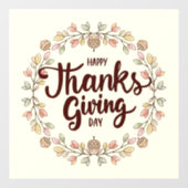 Thanksgiving Raamsticker (Vel)
