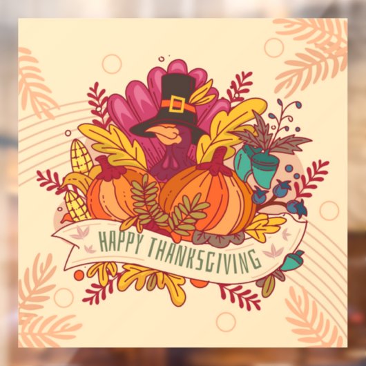 Thanksgiving Raamsticker (Vel 2)