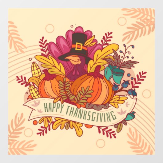 Thanksgiving Raamsticker (Vel)