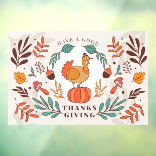 Thanksgiving Raamsticker (Vel 3)