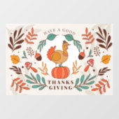Thanksgiving Raamsticker (Vel)
