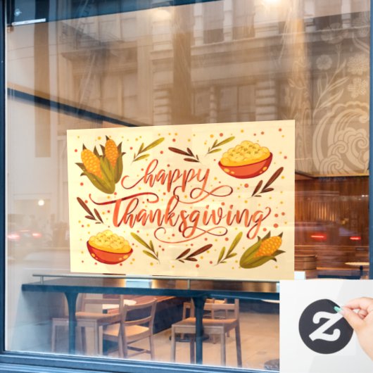Thanksgiving Raamsticker (Cafe Raam)