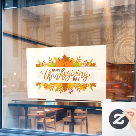Thanksgiving Raamsticker (Cafe Raam)