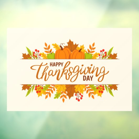 Thanksgiving Raamsticker (Vel 3)