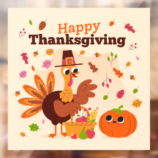 Thanksgiving Raamsticker (Vel 2)