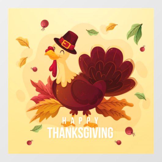 Thanksgiving Raamsticker (Vel)