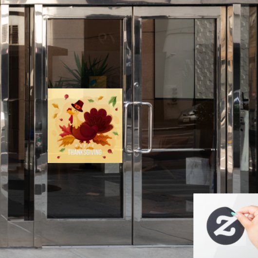 Thanksgiving Raamsticker (Kantoordeur)