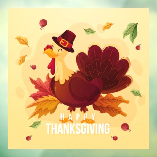Thanksgiving Raamsticker (Vel 3)