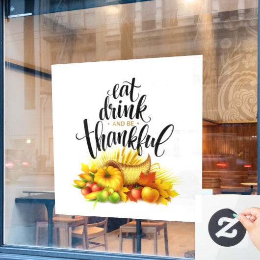 Thanksgiving Raamsticker (Cafe Raam)