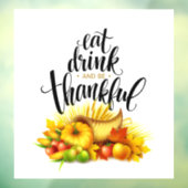 Thanksgiving Raamsticker (Vel 3)