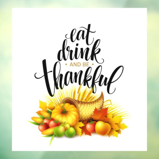 Thanksgiving Raamsticker (Vel 3)
