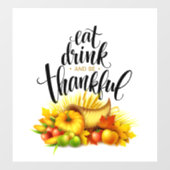 Thanksgiving Raamsticker (Vel)