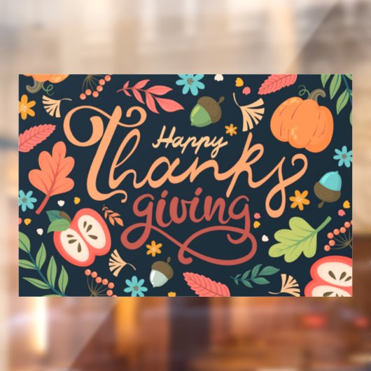 Thanksgiving Raamsticker (Vel 2)