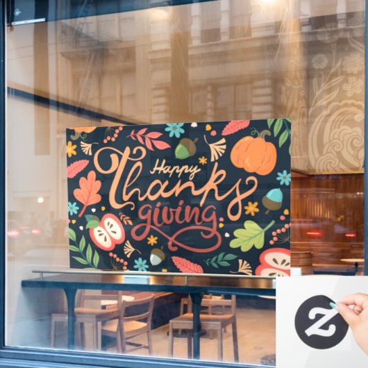 Thanksgiving Raamsticker (Cafe Raam)